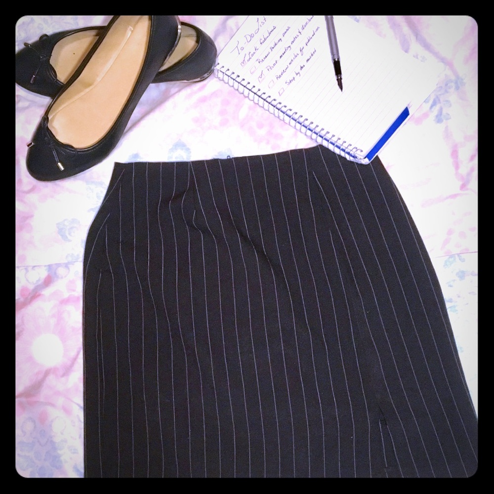 Vintage Pin Stripe Pencil Skirt